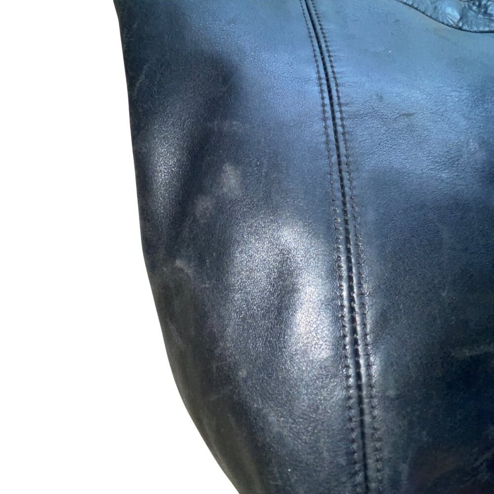 Coach Women’s Black Leather With Brass Hardware Double Handle Tote Bag - Picture 8 of 13